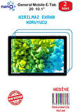General Mobile ETab20 10.1" İçin Nano Ekran Koruyucu 9h Esnek 2 ADET