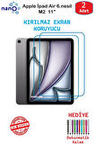 Apple İpadAir 6.nesilM2 11" İçin Nano Ekran Koruyucu 9h Esnek 2 ADET