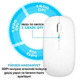 HUAWEI Matepad Pro 12.2" Tablet İçin Bluetooth+2.4Ghz Kablosuz Sessiz Şarjlı Mouse