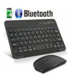 Vorcom S12 10.1 Inç Uyumlu Slim Şarjlı Bluetooth Klavye ve Mouse Seti