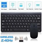 Samsung Galaxy Tab A9 SM-X110 8.7" Uyumlu Kablosuz Taşınabilir Q Klavye Ve Mouse Set Siyah