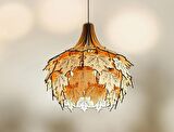 Ingiliz Tarzı Çınar Yaprağı Modern Globe Küre Doğal Ahşap Mdf 3d Lazer Kesim Rustik Salon Avize