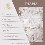 Nexus Halı Diana 716 Kahve Akrilik Yumuşak Silinebilir Keçeleşmez Leke Tutmaz Modern Halı