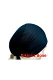 DİKİŞSİZ BONE DÜZ FIRFIRSIZ İÇ BONE TESETTÜR HİJAB SİYAH ÖNÜ DİKİŞSİZ PAMUKLU