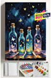 Sayılarla Boyama Seti Numaralı Tuval Fırça Boya Dahil Kasnaklı Set 50x70 Cm - DİLEK ŞİŞESİ