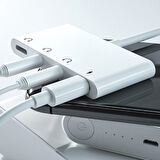 Andriod Usb Type C 4in1 Otg Ses Adaptörü Çift DC 3.5MM Jack (Beyaz)