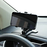 Universal 360 Dönerli Mouth Oto-Araç Torpido Uzeri Telefon Tutucu (Siyah)