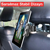 Universal Araç Arka Koltuk Tablet ve Telefon Tutucu (Siyah-Mavi)