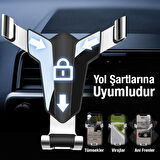 Big Swordman Araç Havalandırma Bölmesi Telefon Tutucu (Siyah)