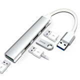 A-809 4in1 USB to USB Hub Çoğaltıcı Adaptör (Gri)