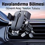 B073 Araç İçi Havalandırma Telefon Tutucu (Siyah)