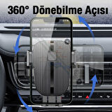 B073 Araç İçi Havalandırma Telefon Tutucu (Siyah)