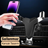 L606C Araç İçi Havalandırma Telefon Tutucu (Siyah)