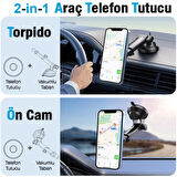 MA-151C Magsafe Torpido Üstü Araç Tutucu (Siyah)