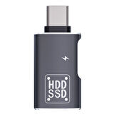 Type-C To Şarj + OTG 3.0 Dönüştürücü Adaptör (Siyah)