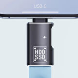Type-C To Şarj + OTG 3.0 Dönüştürücü Adaptör (Siyah)