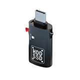Type-C to USB + TF Kart Çevirici Otg Adaptör (Siyah)