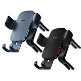 Baseus Metal Age Gravity Air Vent Klima Havalandirma Bölmesi Araç içi Telefon Tutucu (Siyah)