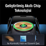 Baseus Milky Way Pro 15W Kablosuz Şarjlı Havalandırma Bölmesi Araç Telefon Tutucu (Siyah)