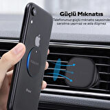 KUULAA Magnetic-Mıknatıslı Telefon Tutucular için Metal Plaka Seti (Siyah)