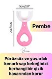 U Şeklinde Pratik Bebek Çocuk Diş Fırçası 360 Derece Temizlik Kolay Kullanım Yumuşak Silikon Fırça