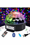 Disko Topu Işıklı Küre Kumandalı MP3 Usb Çalar Bluetooth Hoparlör
