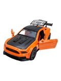 Metal Model Oyuncak Çek Bırak Haraket Eden Kapılar Açılabilen 1.36 Turuncu Spoilerlı Araba Mustang