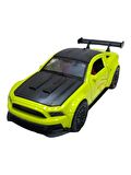 Metal Model Oyuncak Çek Bırak Haraket Eden Kapılar Açılabilen 1.36 Yeşil Spoilerlı Araba Mustang