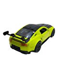 Metal Model Oyuncak Çek Bırak Haraket Eden Kapılar Açılabilen 1.36 Yeşil Spoilerlı Araba Mustang