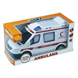 Sirenli Işıklı Ve Sesli Ambulans Pilli Araba Oyuncak Ambulans