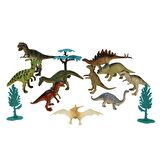 Oyuncak Kutulu Hayvanlar Seti 23 Cm 13 Parça Figür Hayvan Seti Dinozor Seti Hayvanları