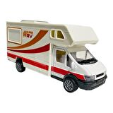 Die Cast Oyuncak Metal Karavan Çek Bırak Sürtmeli Karavan Turuncu