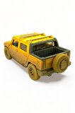 Metal Model Hummer Orjinal Lisanslı Die-Cast Araç 1,36 Çek Bırak Kapı Aç Kapa Hummer H2 Çamurlu