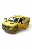 Ford F-150 Raptor  Model Araba 1,36 Ölçek Lisanslı Çek Bırak Araba Ford F-150 Raptor Supercrew Sarı
