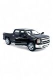 Chevrolet Silverado Model Araba 1,36 Ölçek Lisanslı Çek Bırak Araba Kapı Aç Kapa Siyah