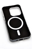 iPhone 15 Pro Uyumlu Dijital Desenli MagSafe Şarj Özellikli Silikon Kapak Kılıf