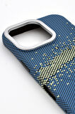 iPhone 16 Pro Max Uyumlu Dijital Desenli MagSafe Şarj Özellikli Silikon Kapak Kılıf