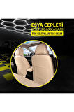 KZY UNİVERSAL BEJ JET DERİ Skoda Fabia 1999-2010 Uyumlu Oto Koltuk Kılıfı