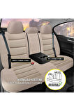 KZY UNİVERSAL BEJ JET DERİ Honda Jazz 2002-2007 Uyumlu Oto Koltuk Kılıfı