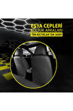KZY UNİVERSAL SİYAH JET DERİ Renault Megane 1 Uyumlu Oto Koltuk Kılıfı