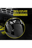 KZY UNİVERSAL SİYAH JET DERİ Chevrolet Lacetti Uyumlu Oto Koltuk Kılıfı