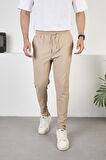 Erkek Duble Paça Jogger Pantolon,Beli Lastikli