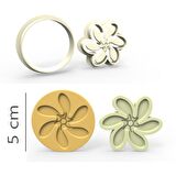 Döner Çiçek Kurabiye, Bisküvi, Kolye Ucu, Mühür Kalıp Seti - 5 cm