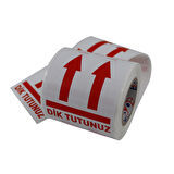 Dik Tutunuz Etiketi 70mm X 80mm Ruloda 250 Adet Kuşe Rulo Etiket