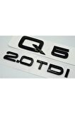 Audi Q5 2.0 Tdi Parlak Siyah Abs 3m 3d Bagaj Yazı Logo Orjinal Ürün