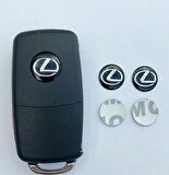Lexus Oto Anahtar 3M Metal Alaşım Logo 2Li Set