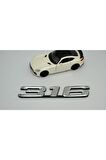 Bmw 316 Uyumlu Bagaj Krom Abs 3m 3d Yazı Logo