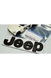 Jeep Kaput Bagaj 3m 3d Siyah Metal Logo Amblem Arma
