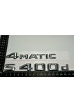Benz S400d 4matic Bagaj Krom Metal 3m 3d Yazı Logo