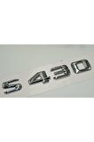 Benz S430 Bagaj Krom Metal 3m 3d Yazı Logo
